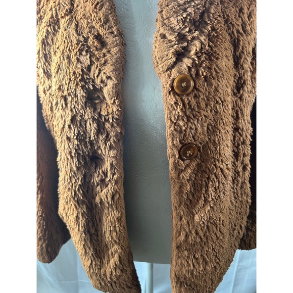 Patagonia Women's Fleece Jacket Brown Button Front Pockets‎ Size XS - Picture 2 of 9